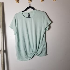 SKECHERS LIGHT MINT BLOUSE WITH TIE KNOT FRONT SIZE LARGE